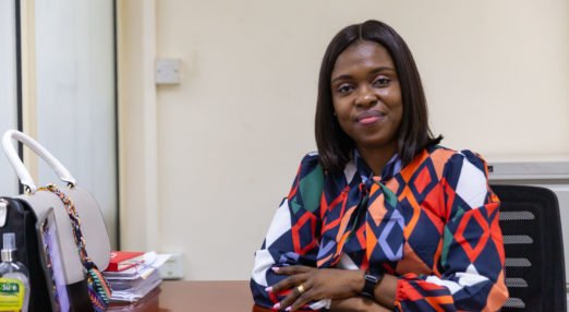 Atinuke Badejo poses for a portrait at her office in Yaba, Lagos Nigeria on 2nd March 2021. The Cherie Blair Foundation for Women continues to support women entrepreneurs across many African countries through their blended learning programmes, like Road to Growth and HerVenture.