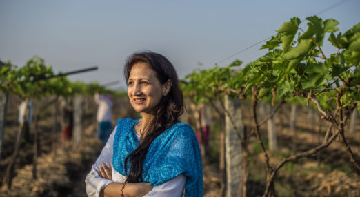 Nina Patil at her grape farm