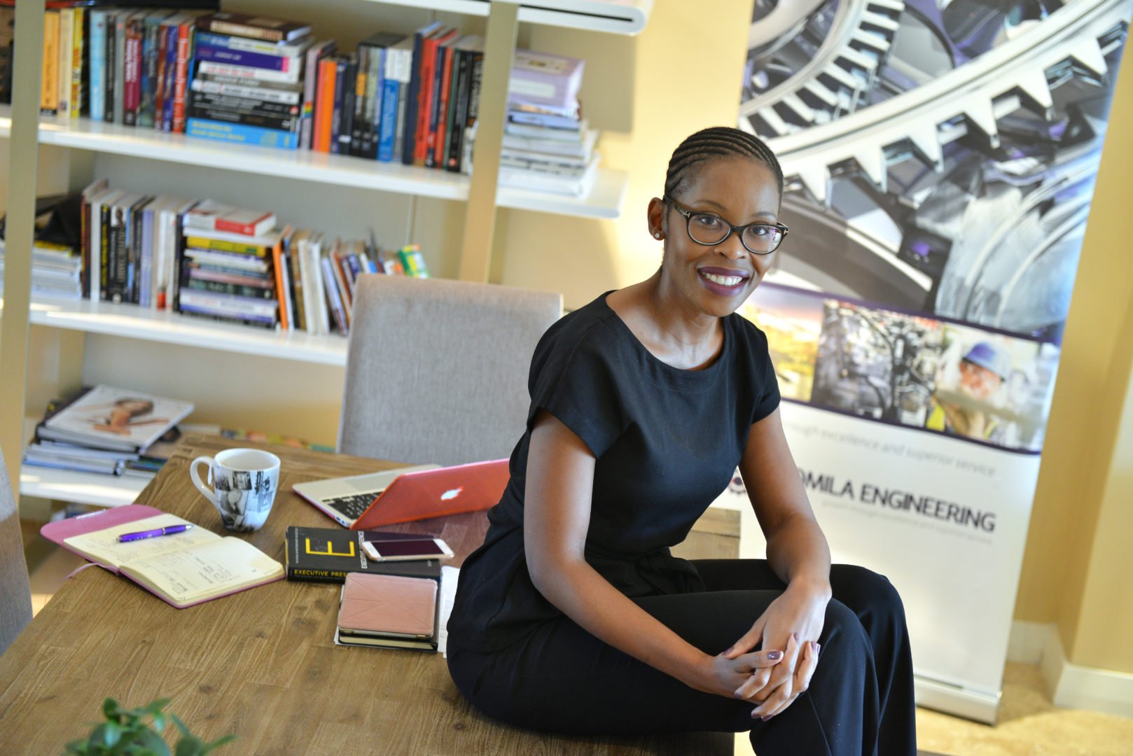 South African woman entrepreneur and mentee, Queen Mokulubete