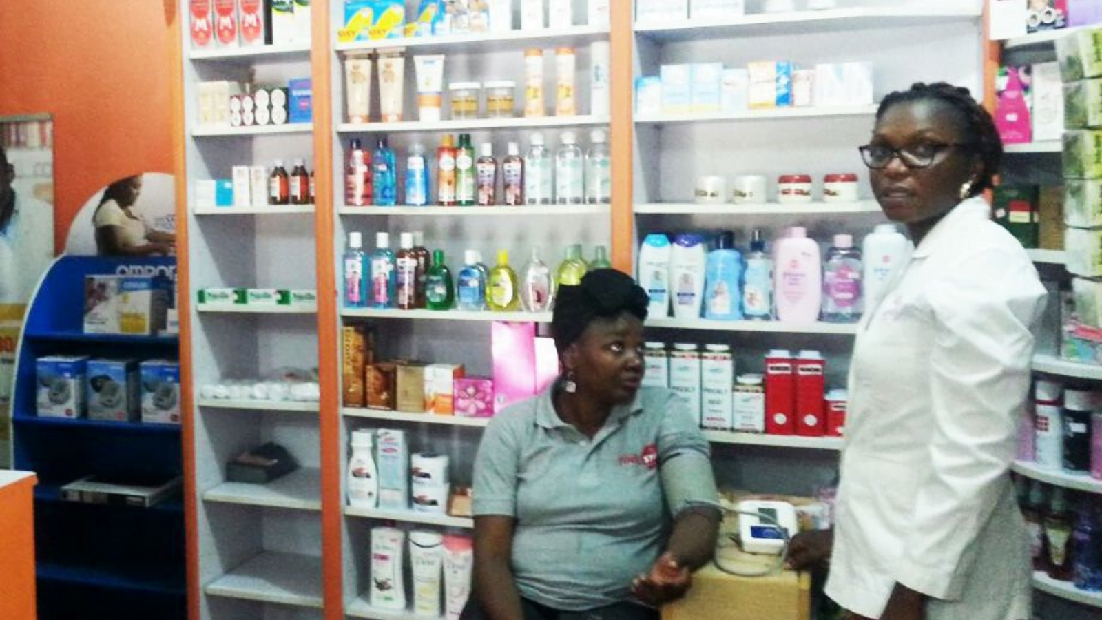 Mayowa Babalola (pictured right) Founder of D-Lite Pharmacy