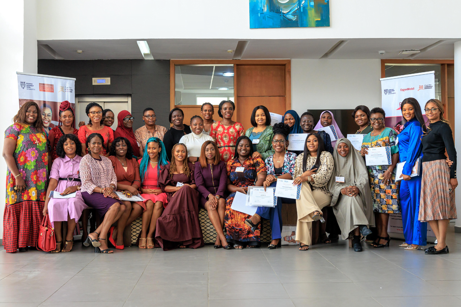 Road to Finance alumna in Nigeria pose at their graduation.