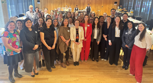 Attendees of the event launching the HerVenture app for women entrepreneurs starting businesses, Mexico City